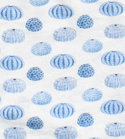 Linen fabric Watercolor Sea Urchin