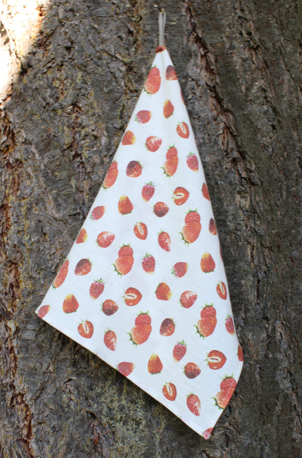 Linen Tea Towel Strawberries