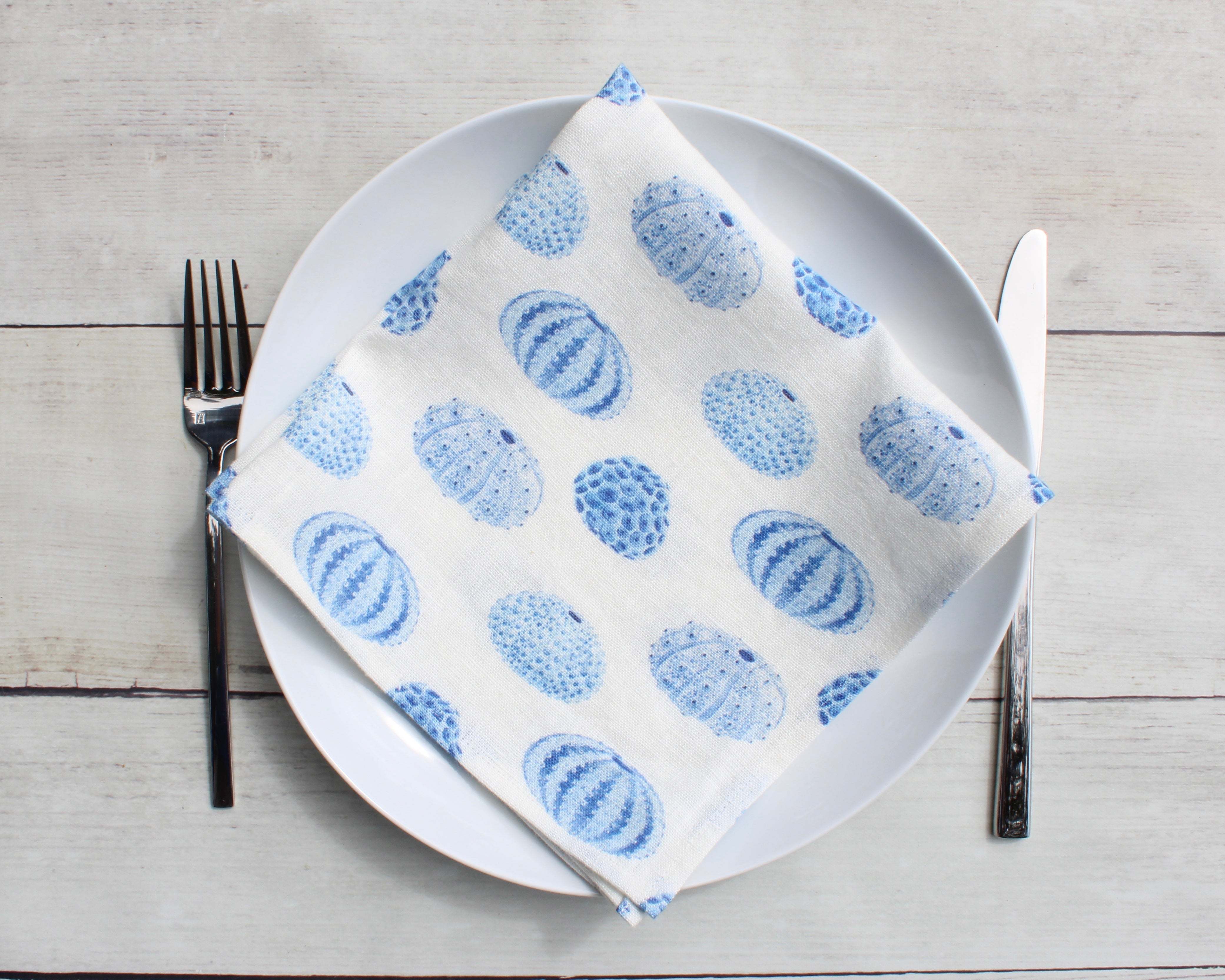 Linen napkin Watercolor Sea Urchin