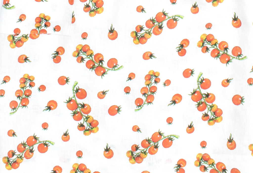 Linen fabric Watercolor Tomatoes