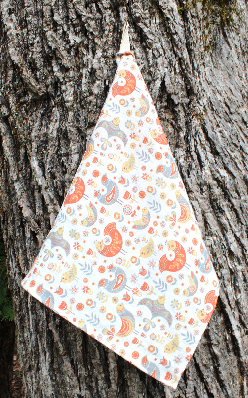 Limited Linen Tea Towel Birds Nordic Motif