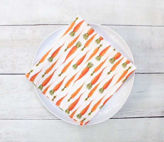 Linen napkin Watercolor Carrots