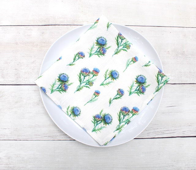 Linen napkin Watercolor Artichokes