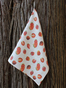 Linen Tea Towel Strawberries
