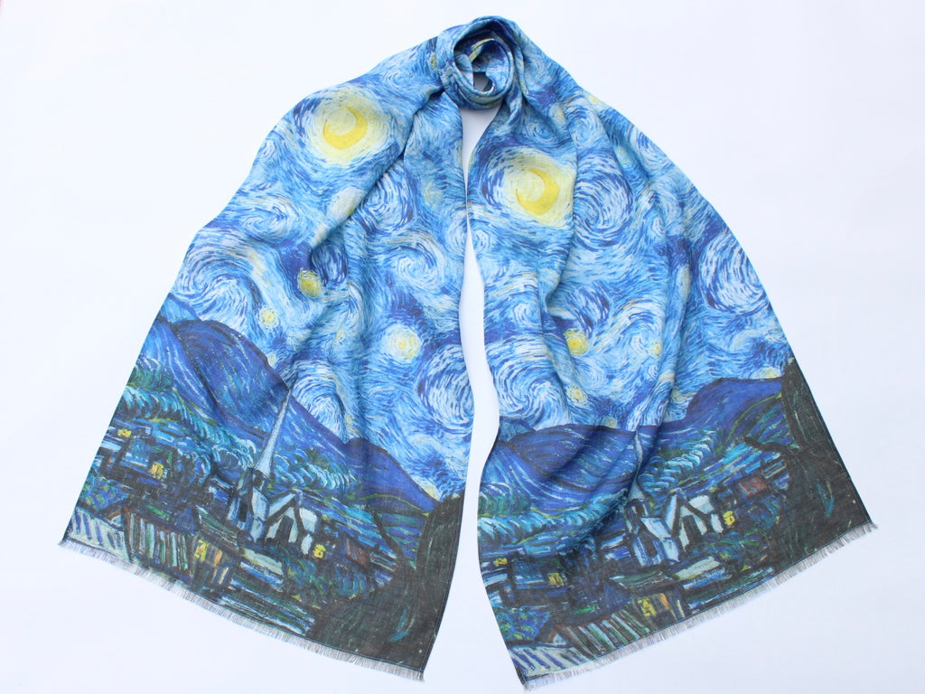 Linen Scarf Vincent Van Gogh Starry Night