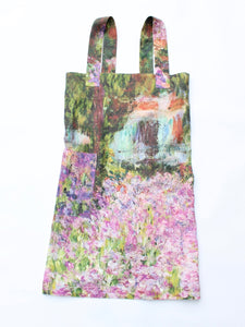 Sale Linen cross back apron Claude Monet Garden at Giverny