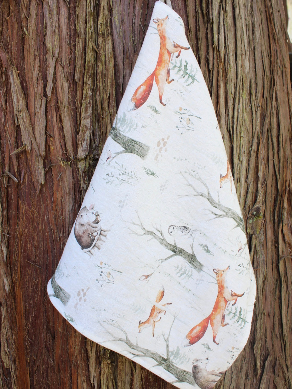 Linen Tea Towel Magical Forest