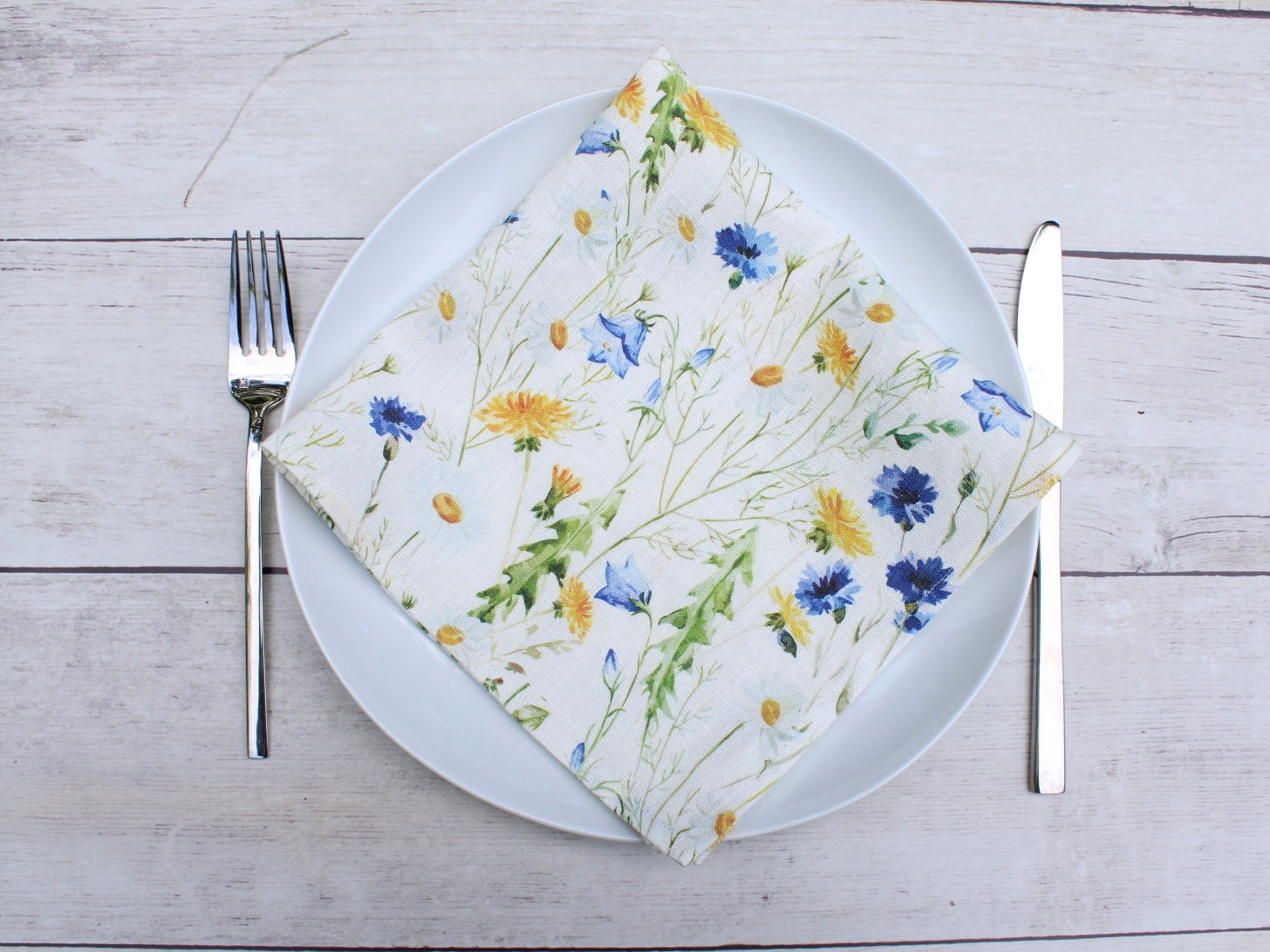 Linen napkin Wildflower Field