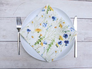 Linen napkin Wildflower Field