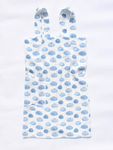 Linen cross back apron Blue Sea Urchin
