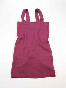Linen cross back apron Glamorous Purple