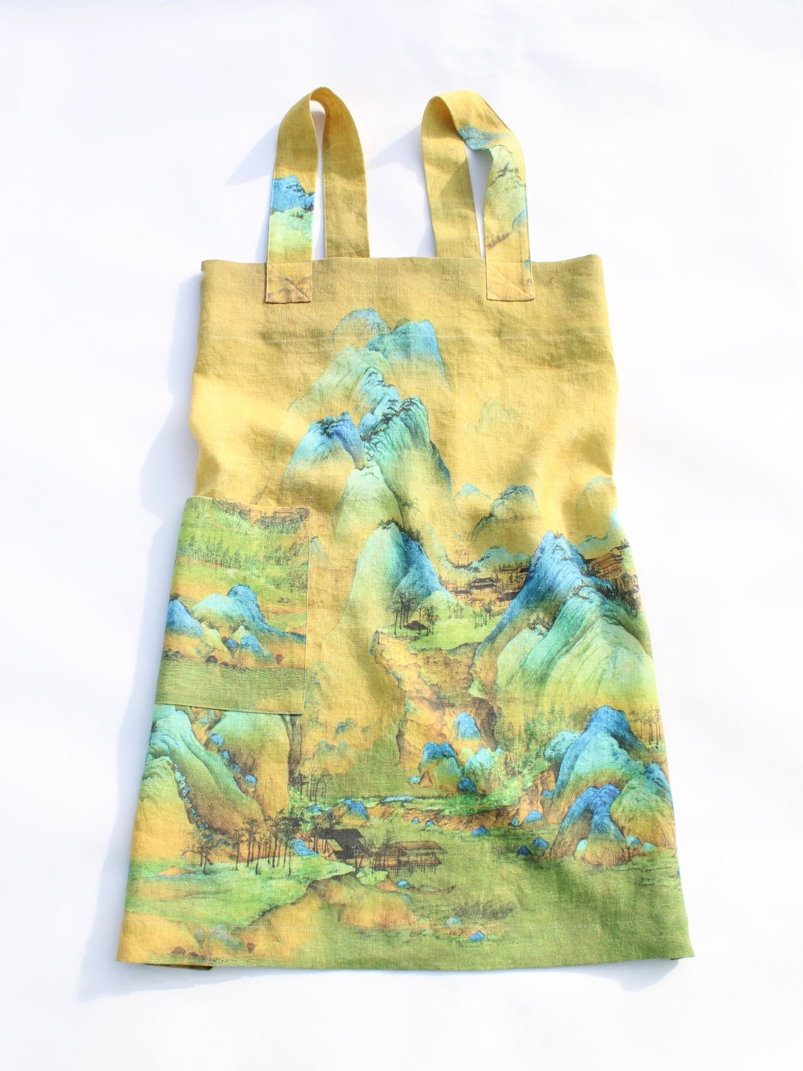 Linen cross back apron Wang Ximeng A Thousand Li of Rivers and Mountains