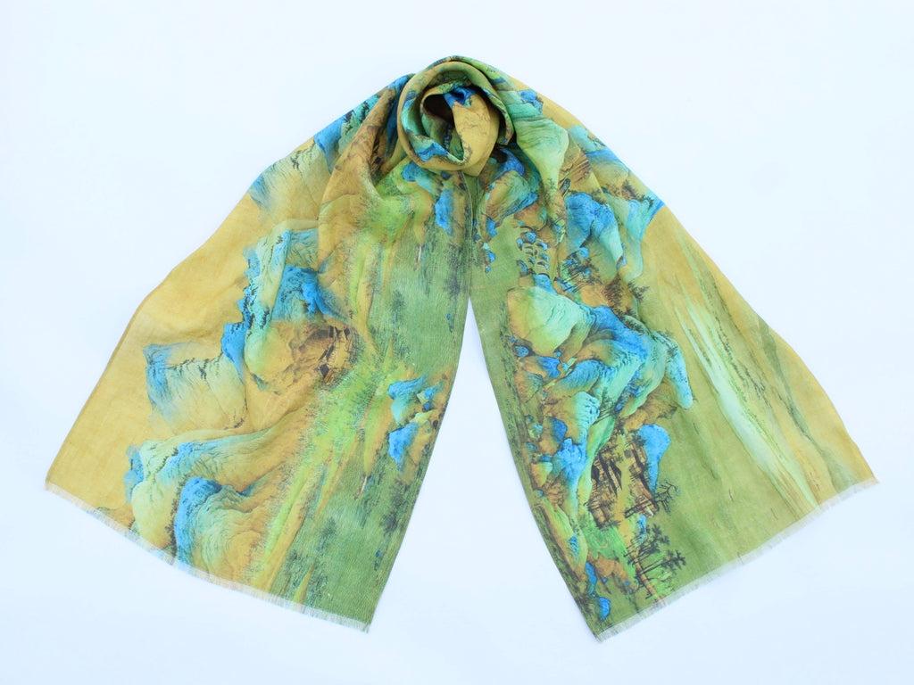 Linen Scarf Wang Ximeng A Thousand Li of Rivers and Mountains