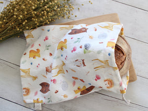 Linen Bread Bag Woodland Fairytale Mushroom Collection