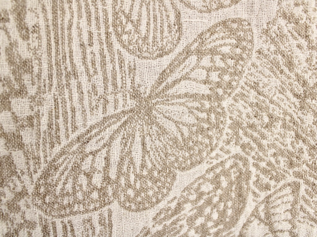 Luxury Linen Throw Blanket Woven Butterflies