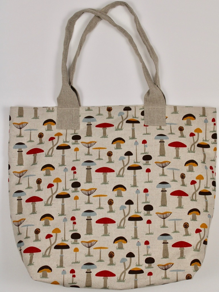Linen Handbag Mushrooms