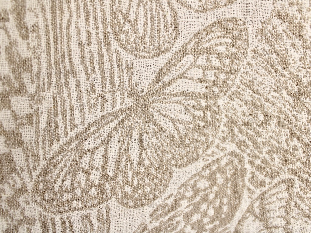Luxury Linen Pillow Woven Butterflies